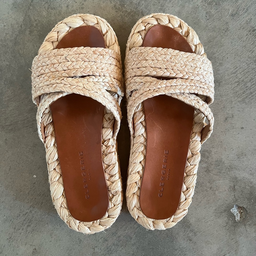 Robert Clergerie ❤️ raffia espadrilles sandals 7.5